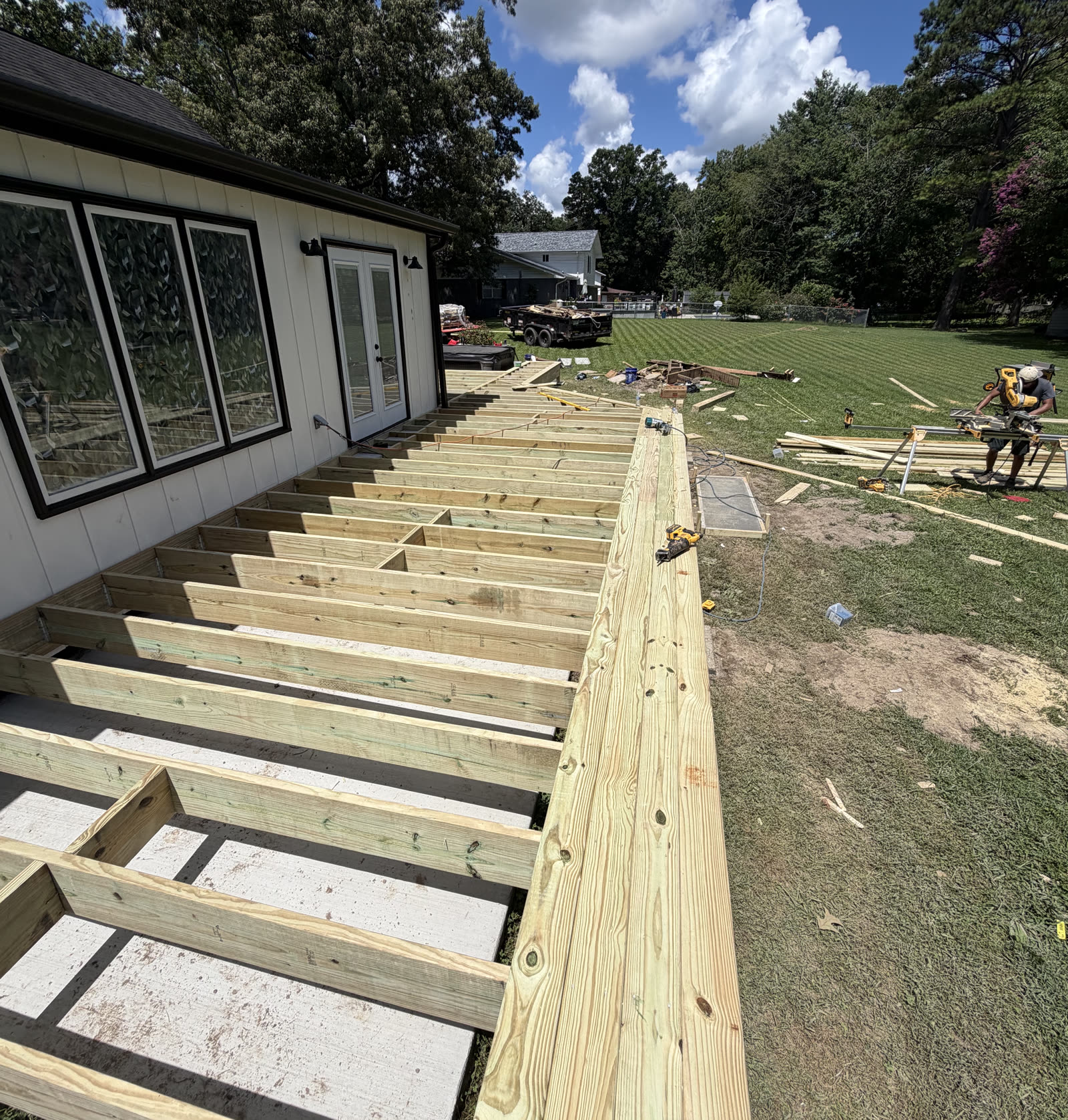Deck board replacement and wood deck restoration in East Tennessee